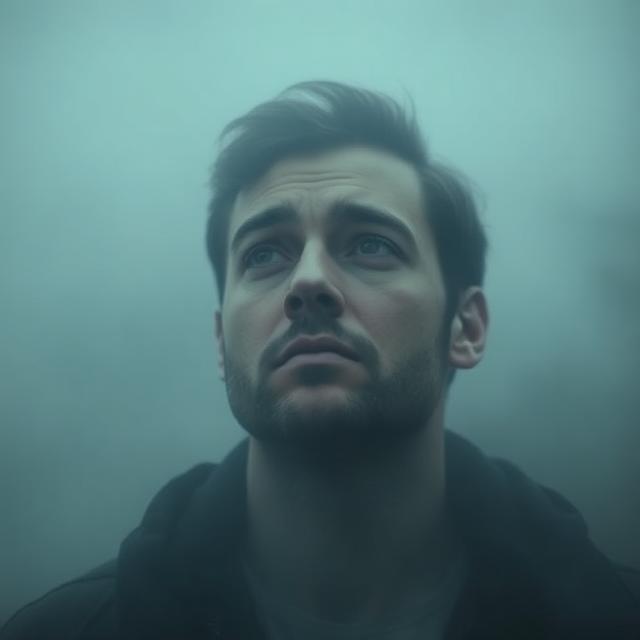 A person experiencing brain fog, something feels off